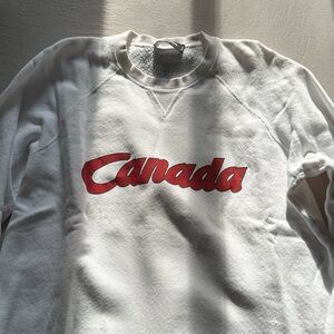 DSQUARED2 White Crewneck with Red Canada Logo